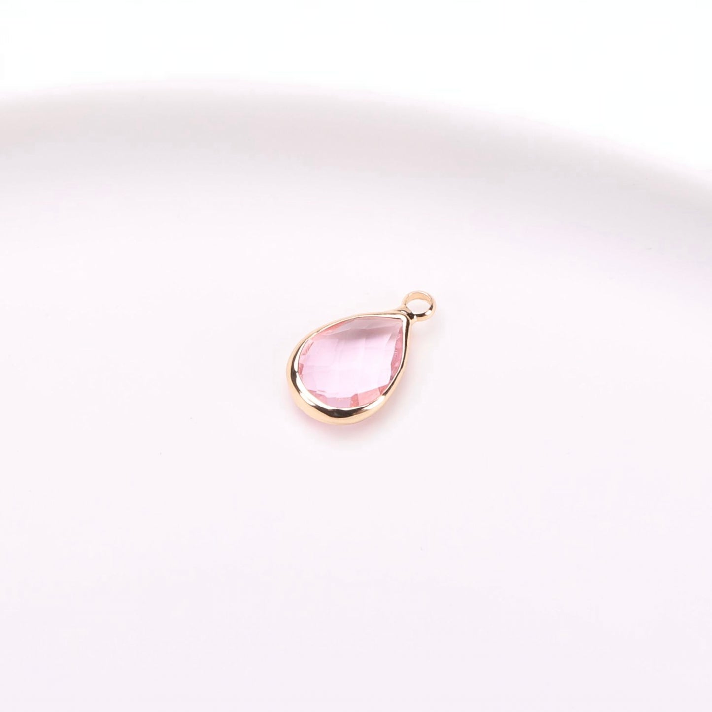 Birthstone charms, Teardoops Rhinestone Charms Pendants, 12-22mm, 100pcs