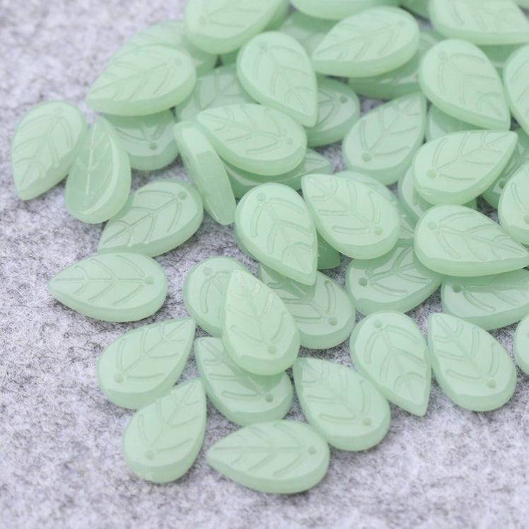 18mm Leaf Beads, Glass Beads, 420pcs