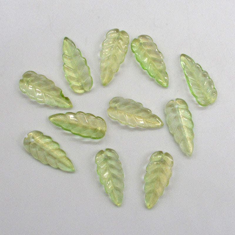23mm Leaf Beads, Glass Beads, 400pcs