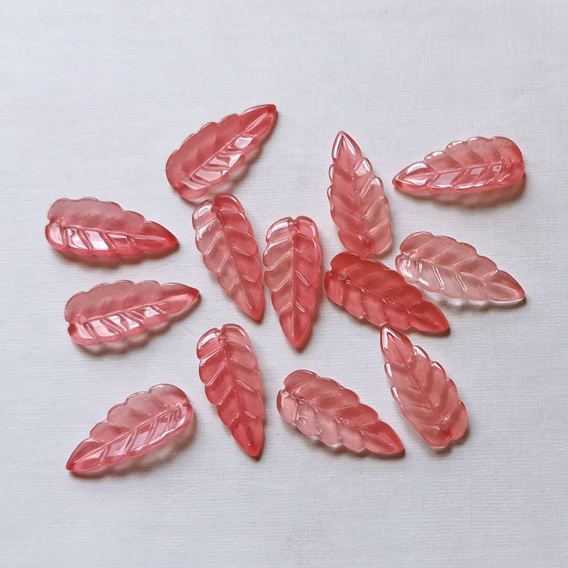 23mm Leaf Beads, Glass Beads, 400pcs