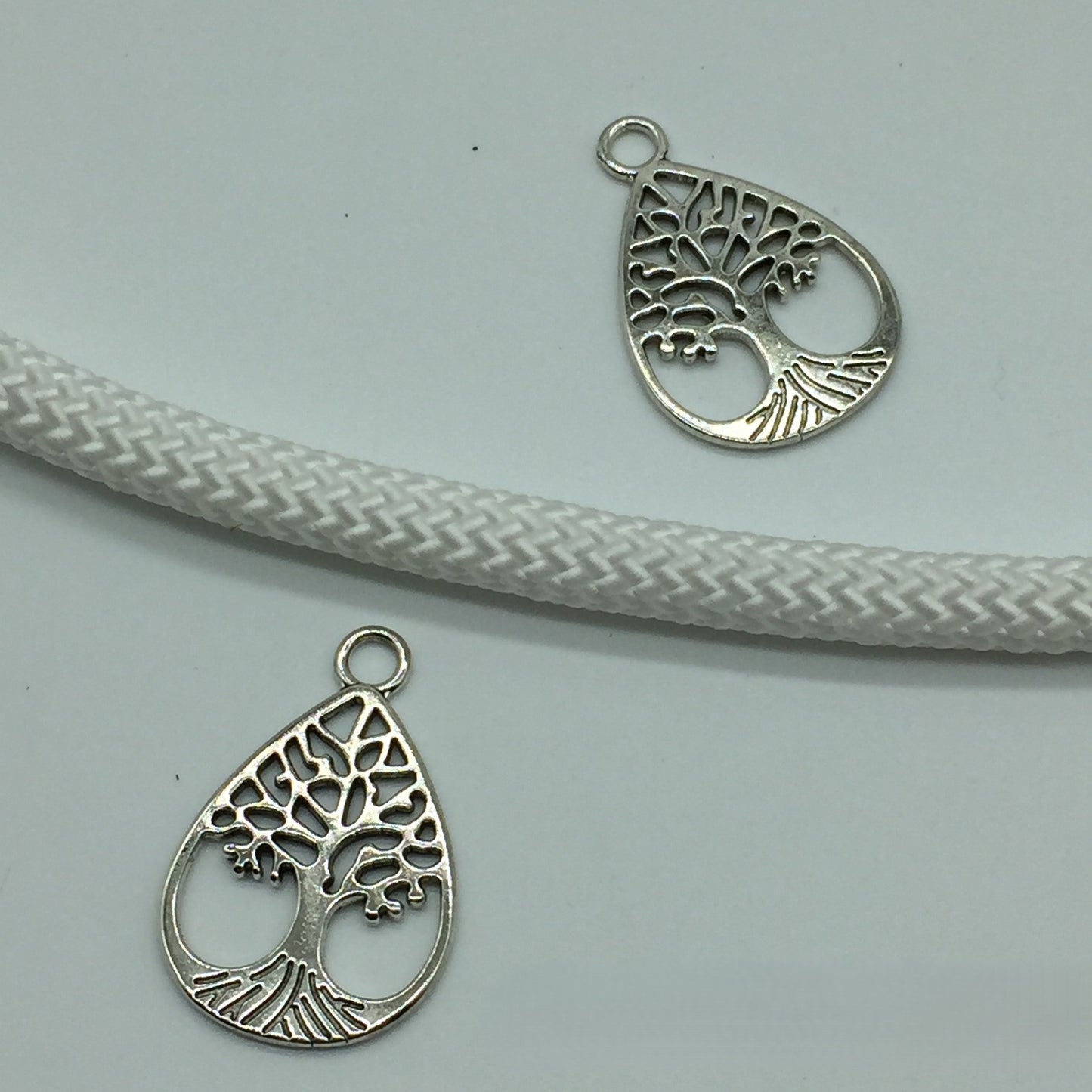 Antique silver Oval Tree Charms Pendant, 32x21mm,10pcs