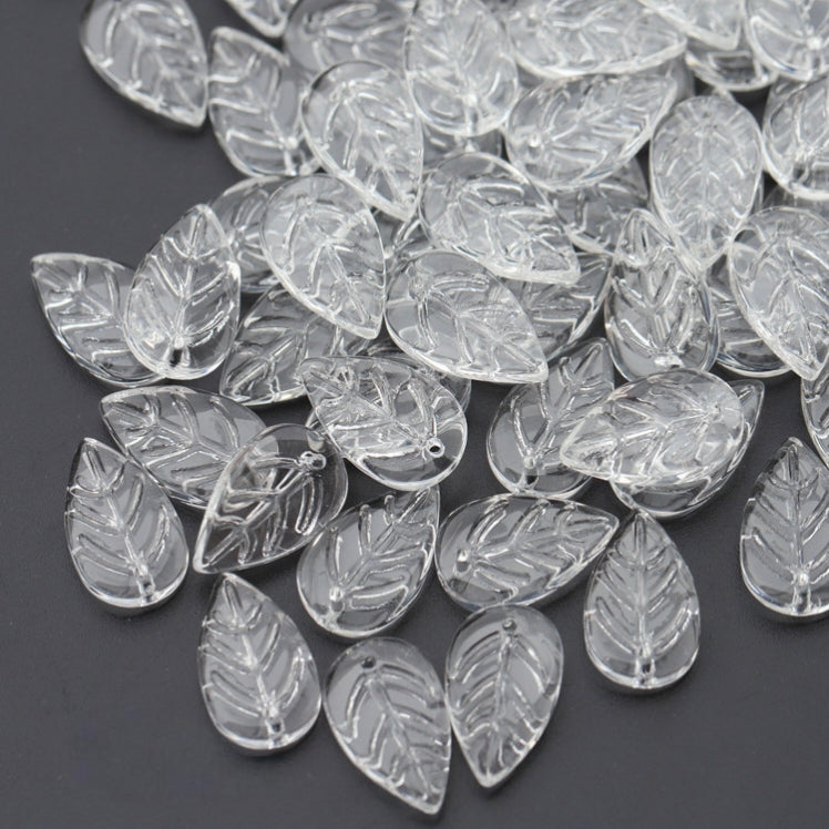 18mm Leaf Beads, Glass Beads, 420pcs