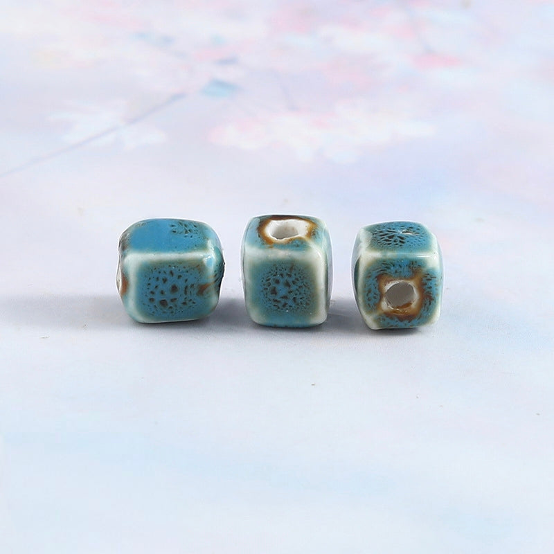 Ceramic Beads, Cube, 8mm, 200pcs