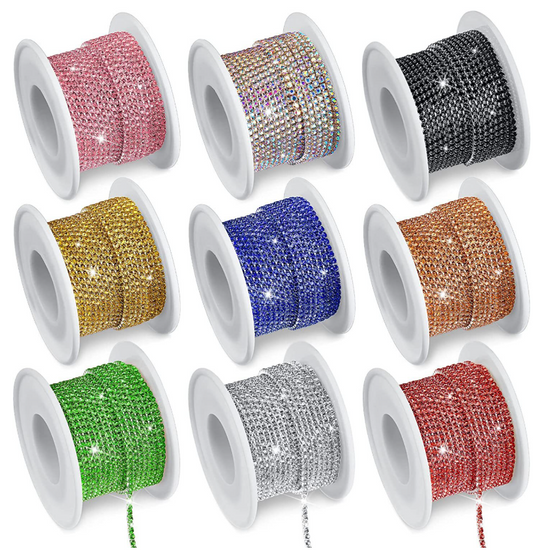 Cup Chains, Rhinestone Chain, 2 Rolls