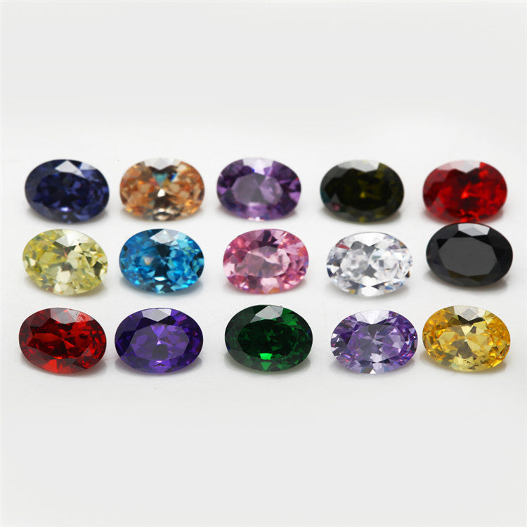 4-12mm, Oval Cubic Zircon Beads, 50 pcs