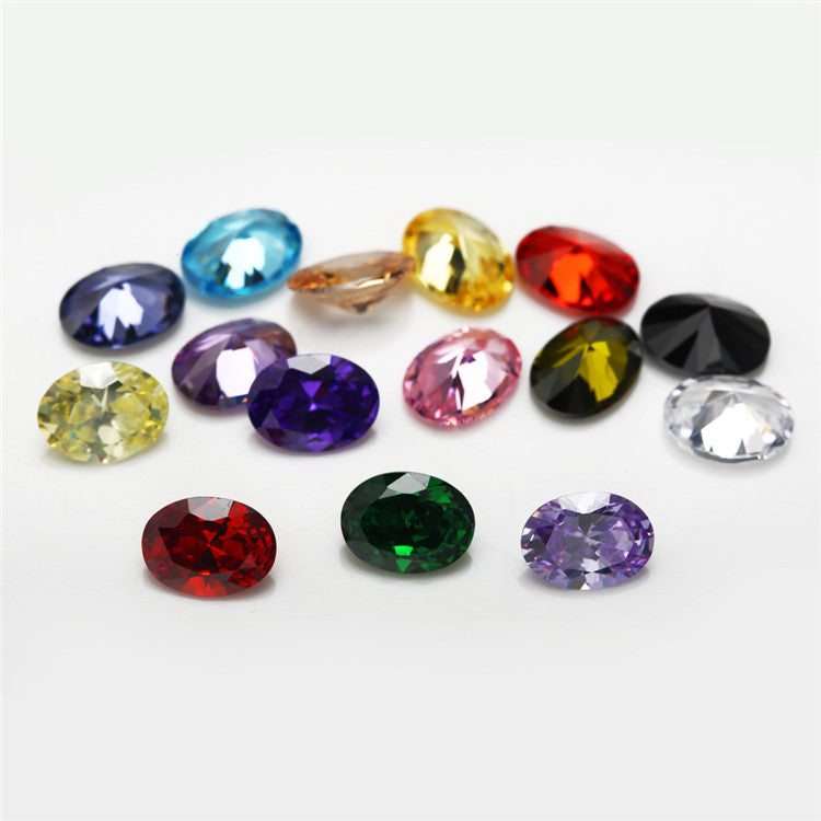 4-12mm, Oval Cubic Zircon Beads, 50 pcs