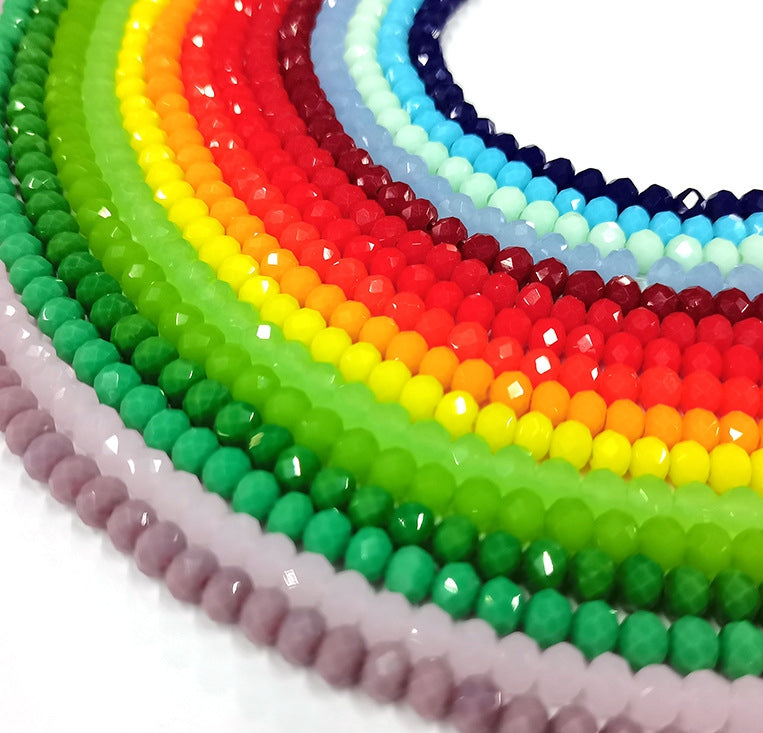2mm,3mm,4mm,6mm, 8mm, 10mm Opaque Roundelle Glass beads, 50 strands