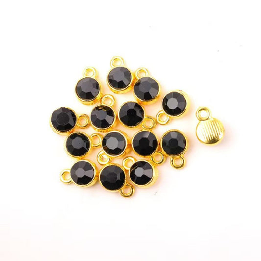 Rhinestone Charms Pendants 7x10mm, 100pcs