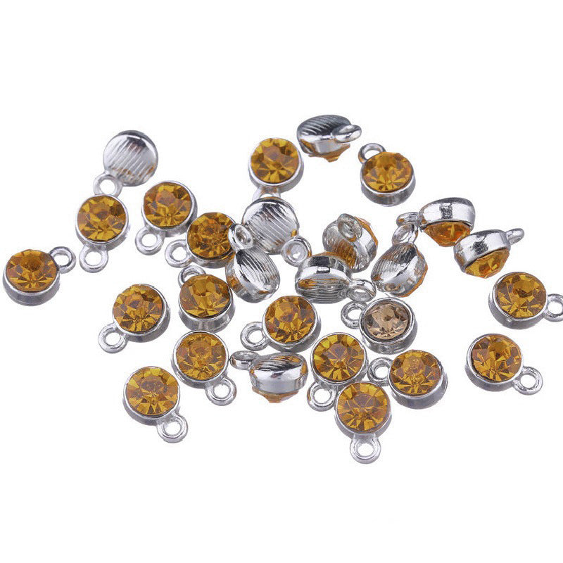 Rhinestone Charms Pendants 7x10mm, 100pcs