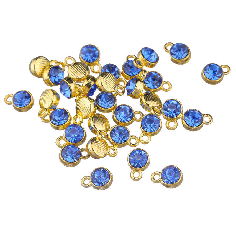 Rhinestone Charms Pendants 7x10mm, 100pcs