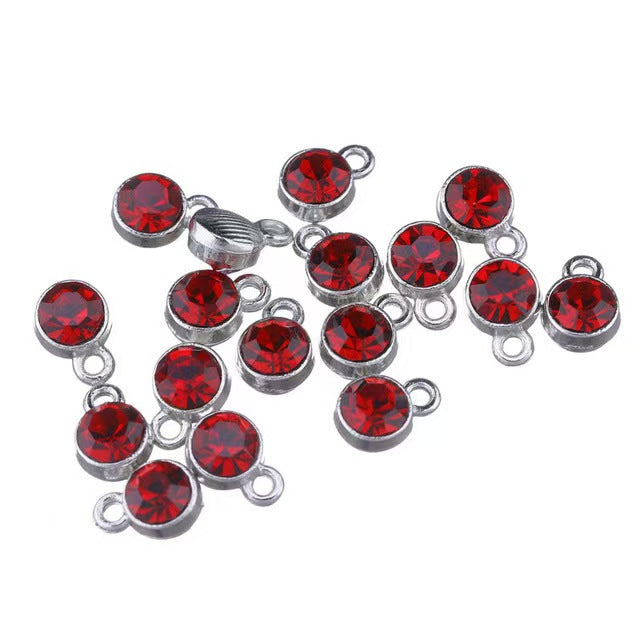 Rhinestone Charms Pendants 7x10mm, 100pcs