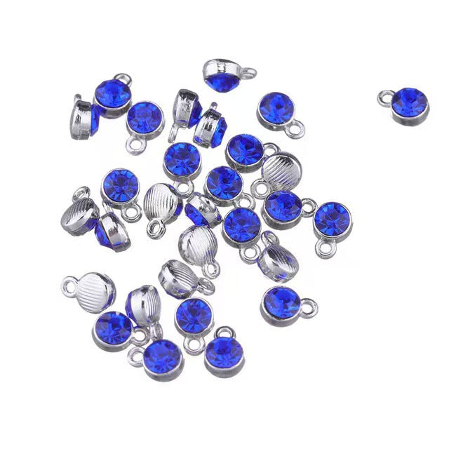 Rhinestone Charms Pendants 7x10mm, 100pcs