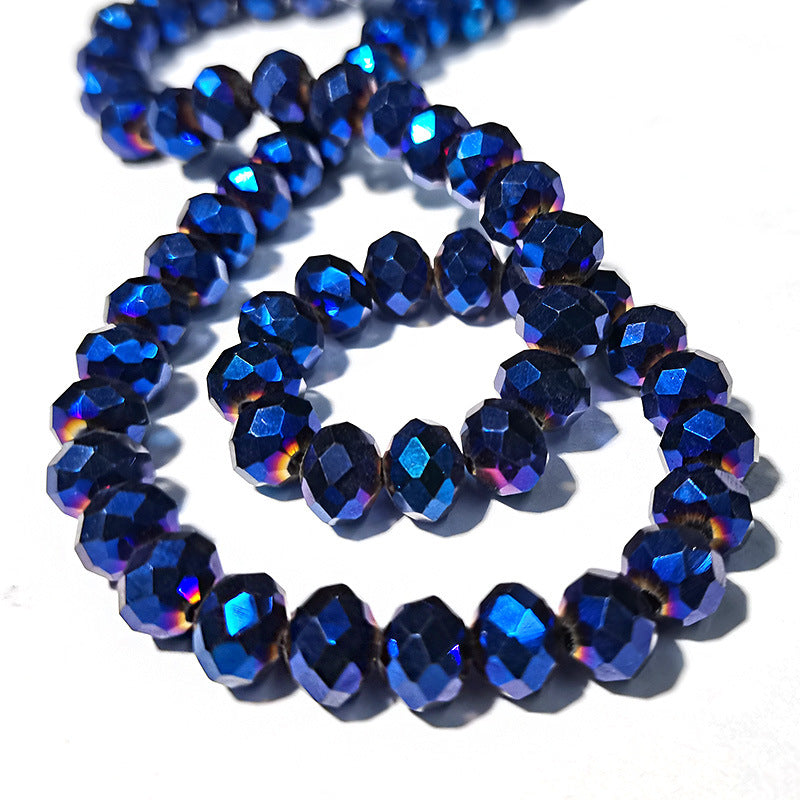 4mm,6mm, 8mm, 10mm Electroplated Metallic color Roundelle Glass beads, 50 strands