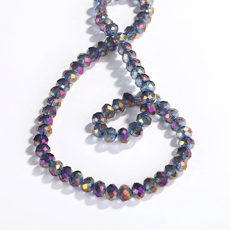 4mm,6mm, 8mm, 10mm Electroplated Metallic color Roundelle Glass beads, 50 strands