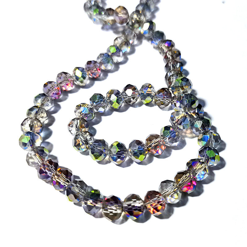 4mm,6mm, 8mm, 10mm Electroplated Metallic color Roundelle Glass beads, 50 strands