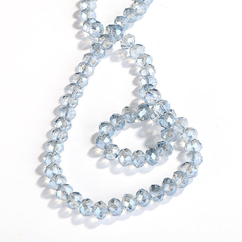 4mm,6mm, 8mm, 10mm Electroplated Metallic color Roundelle Glass beads, 50 strands
