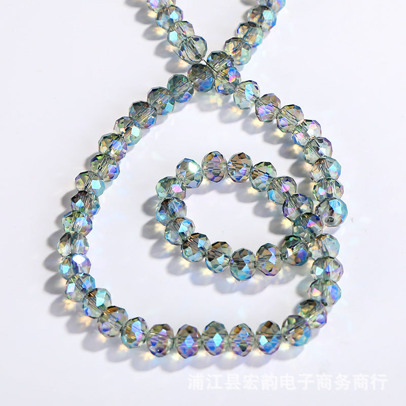 4mm,6mm, 8mm, 10mm Electroplated Metallic color Roundelle Glass beads, 50 strands