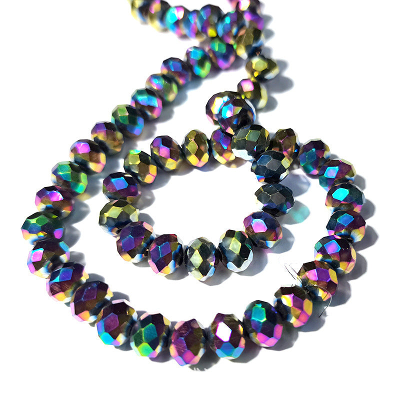 4mm,6mm, 8mm, 10mm Electroplated Metallic color Roundelle Glass beads, 50 strands