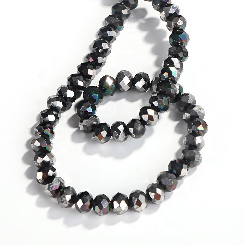 4mm,6mm, 8mm, 10mm Electroplated Metallic color Roundelle Glass beads, 50 strands