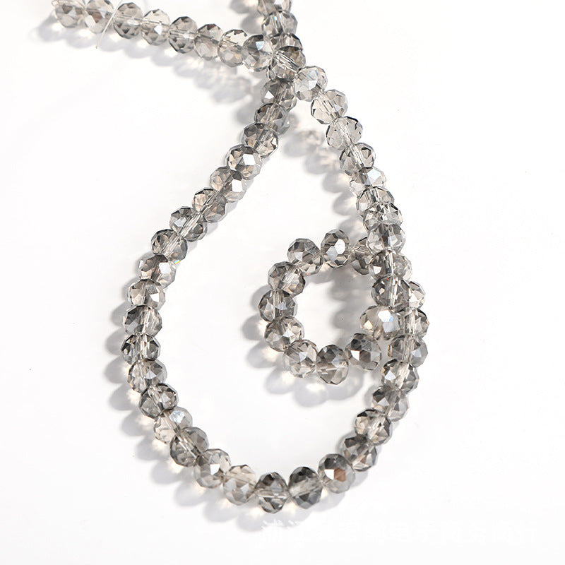 4mm,6mm, 8mm, 10mm Electroplated Metallic color Roundelle Glass beads, 50 strands