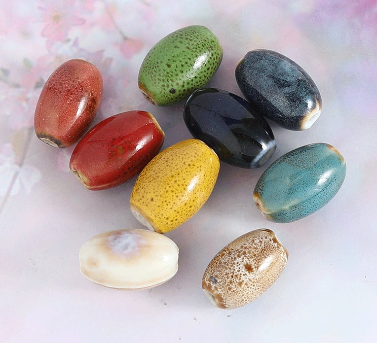 Ceramic Beads, Oval, 20mm, 100pcs