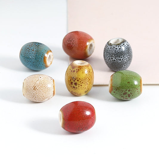 Ceramic Beads, Oval, 12.5mm,  200pcs