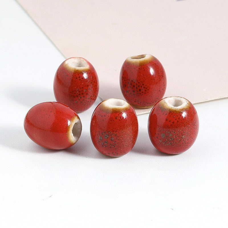 Ceramic Beads, Oval, 12.5mm, 200pcs