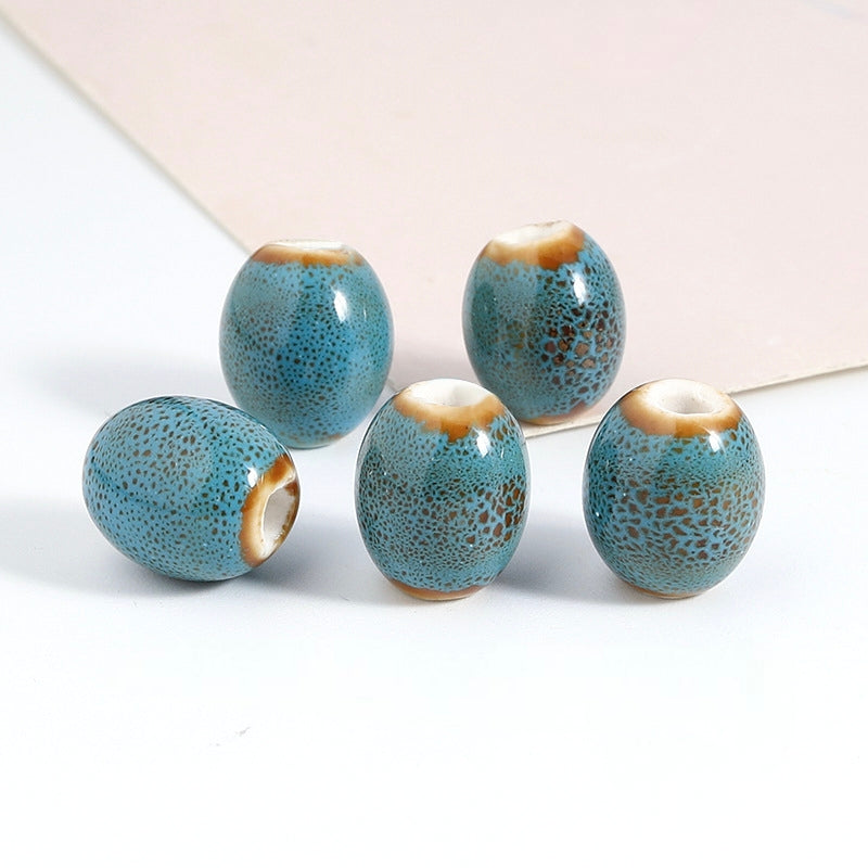 Ceramic Beads, Oval, 12.5mm, 200pcs