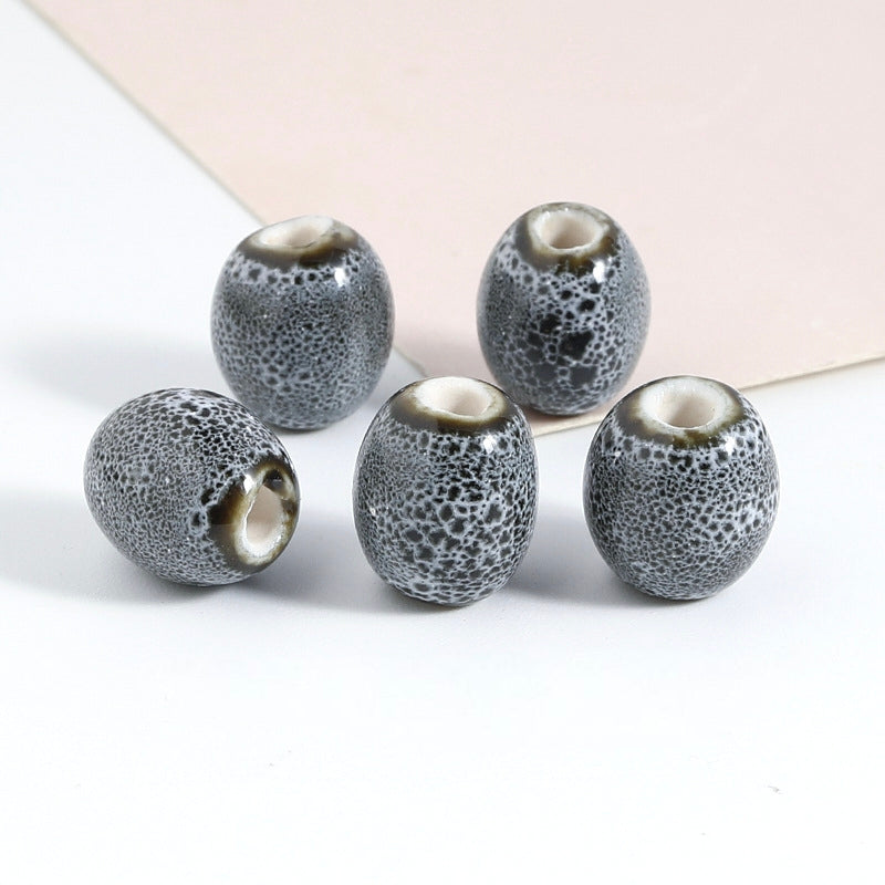 Ceramic Beads, Oval, 12.5mm, 200pcs