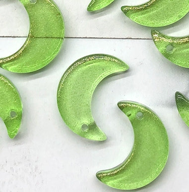 Moon Glass Beads, 11*16mm, 500pcs