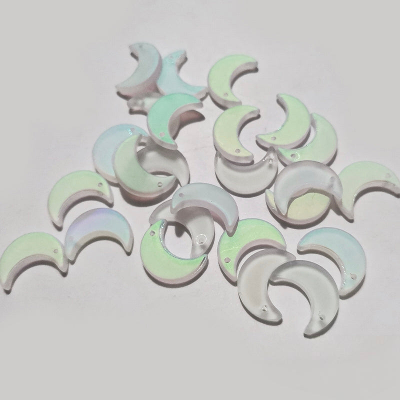Moon Glass Beads, 11*16mm, 500pcs