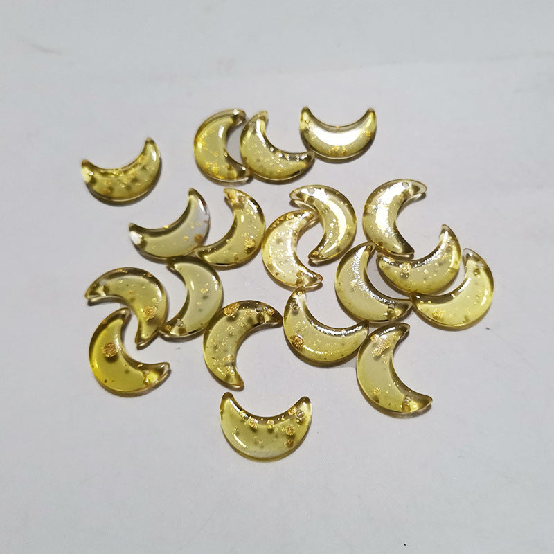 Moon Glass Beads, 11*16mm, 500pcs