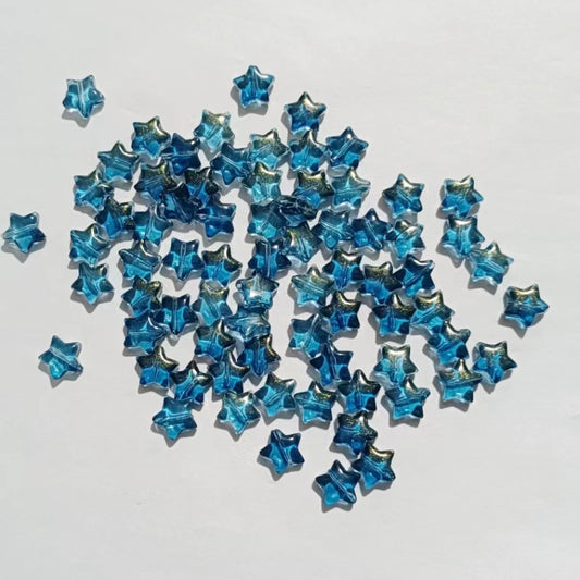 Star Glass Beads, Five-pointed Star 10mm, 500pcs