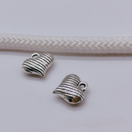 Antique Silver Heart Charms Pendant, 150pcs