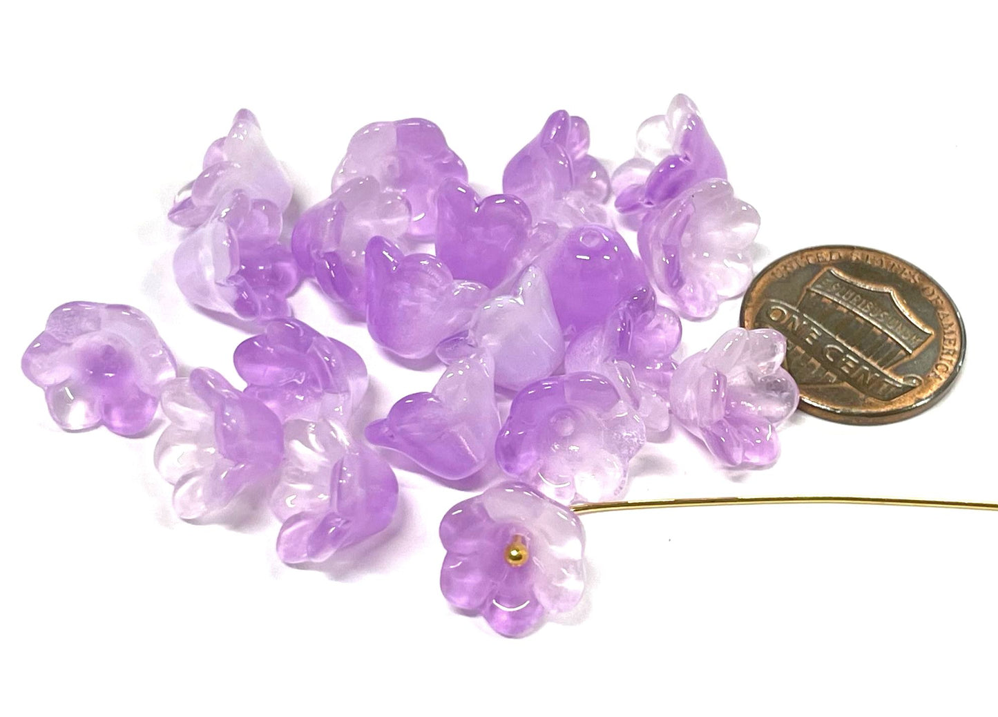 Bell Flower Beads Glass Beads 500pcs