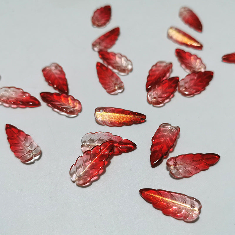 23mm Leaf Beads, Glass Beads, 400pcs