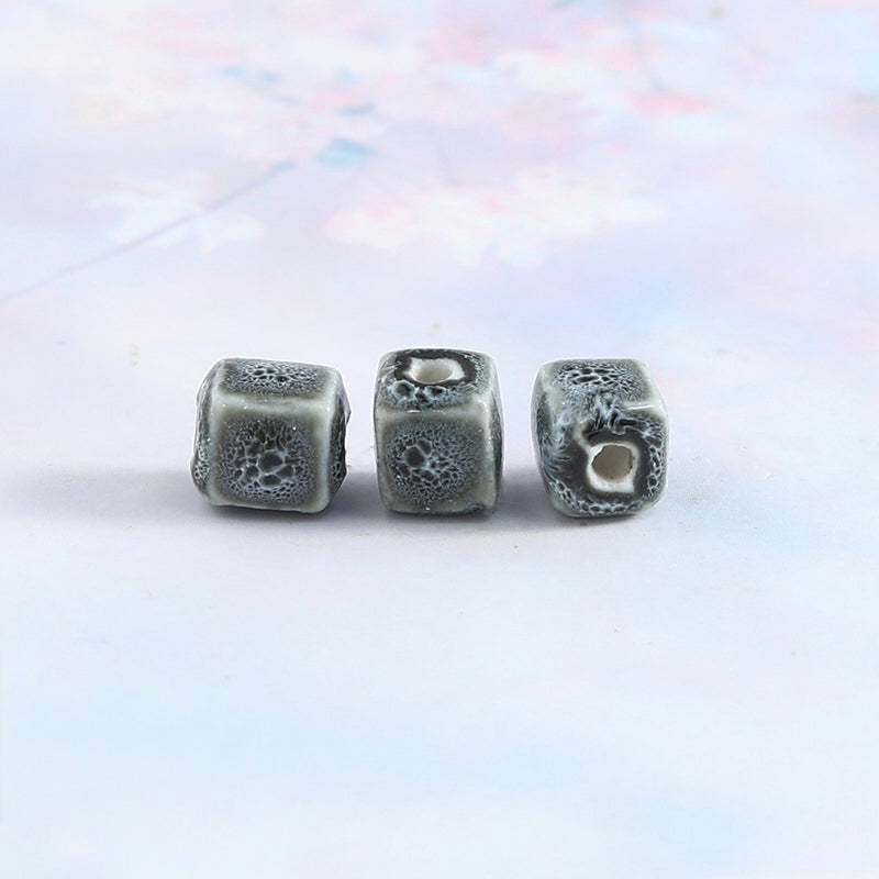 Ceramic Beads, Cube, 8mm, 200pcs