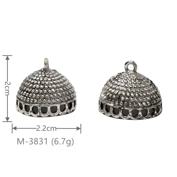 Larger Bail Caps Large Cone Caps, Metal Caps, 50pcs
