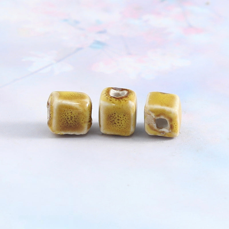 Ceramic Beads, Cube, 8mm, 200pcs