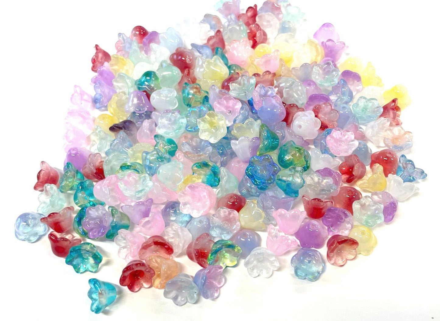 Bell Flower Beads Glass Beads 500pcs