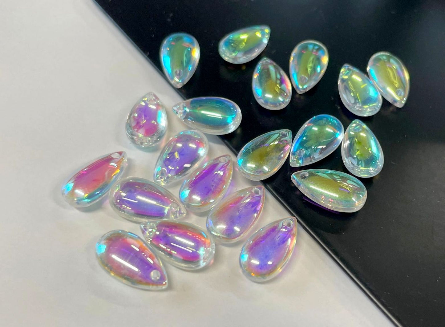 Smooth Teardrops, Glass, 13x7mm, 500pcs