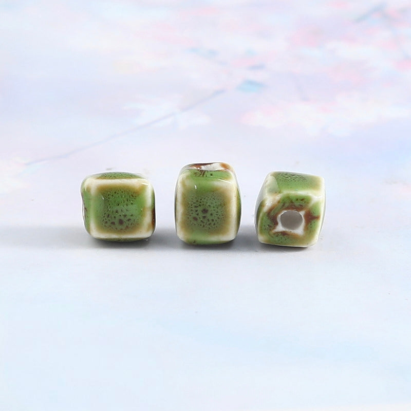 Ceramic Beads, Cube, 8mm, 200pcs