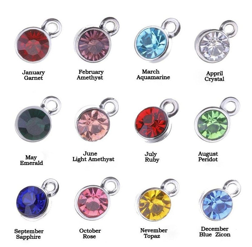 Birthstone charms, Rhinestone Charms Pendants, 10mm, 500pcs