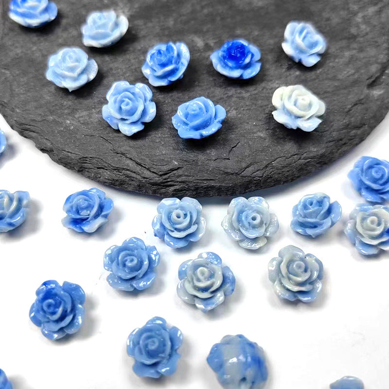 Shell powder flower beads, Shell Beads, Rose beads, Flower Beads, 6mm, 10mm 200pcs
