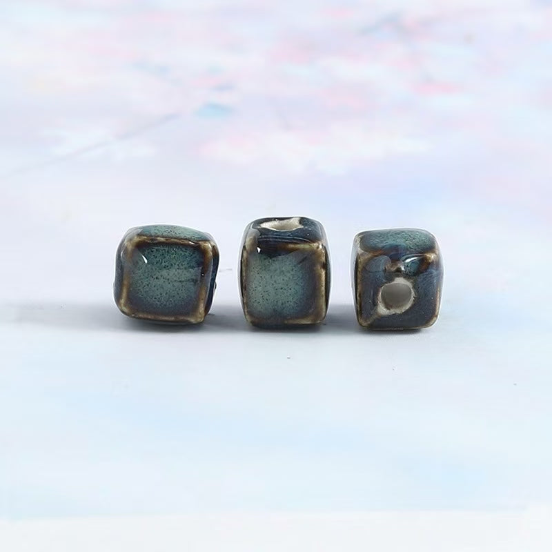 Ceramic Beads, Cube, 8mm, 200pcs