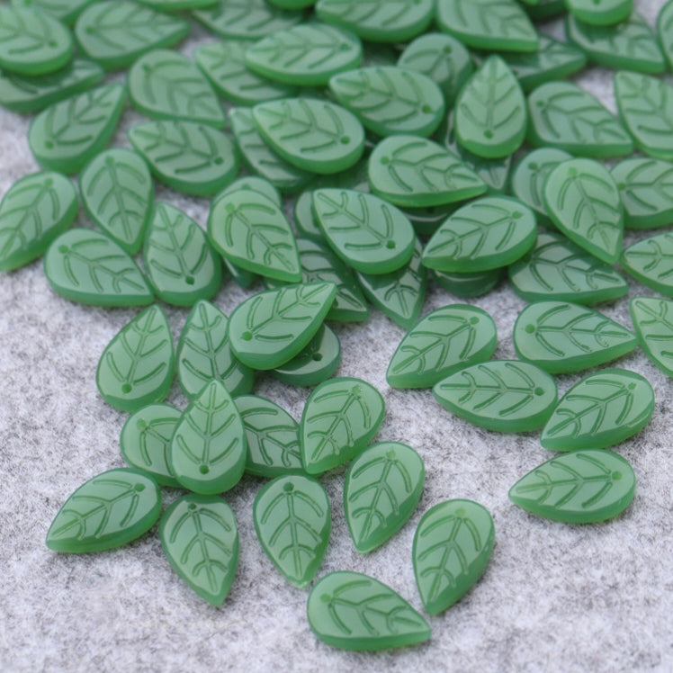 18mm Leaf Beads, Glass Beads, 420pcs