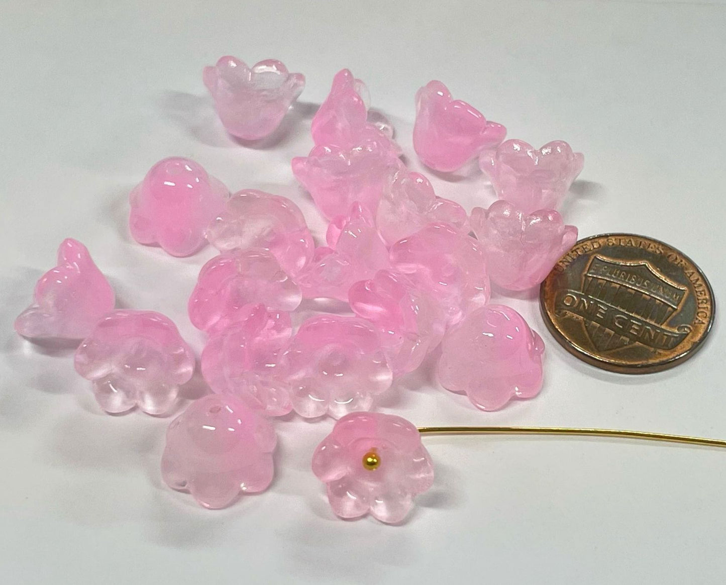 Bell Flower Beads Glass Beads 500pcs
