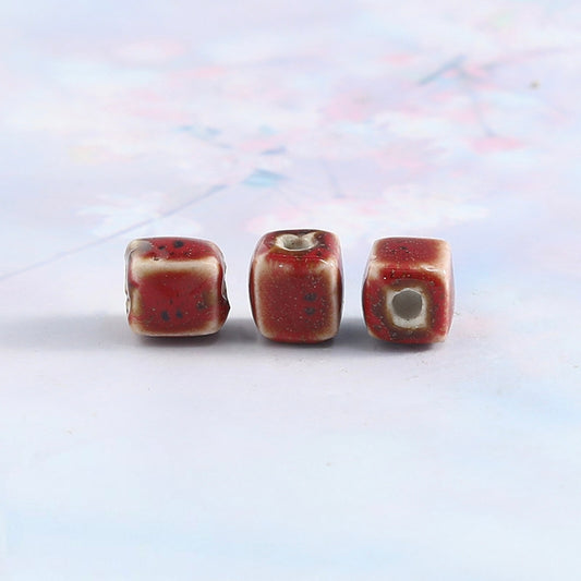 Ceramic Beads, Cube, 8mm,  200pcs