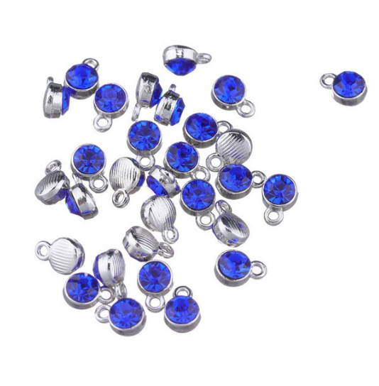 Birthstone charms, Rhinestone Charms Pendants, 10mm, 500pcs