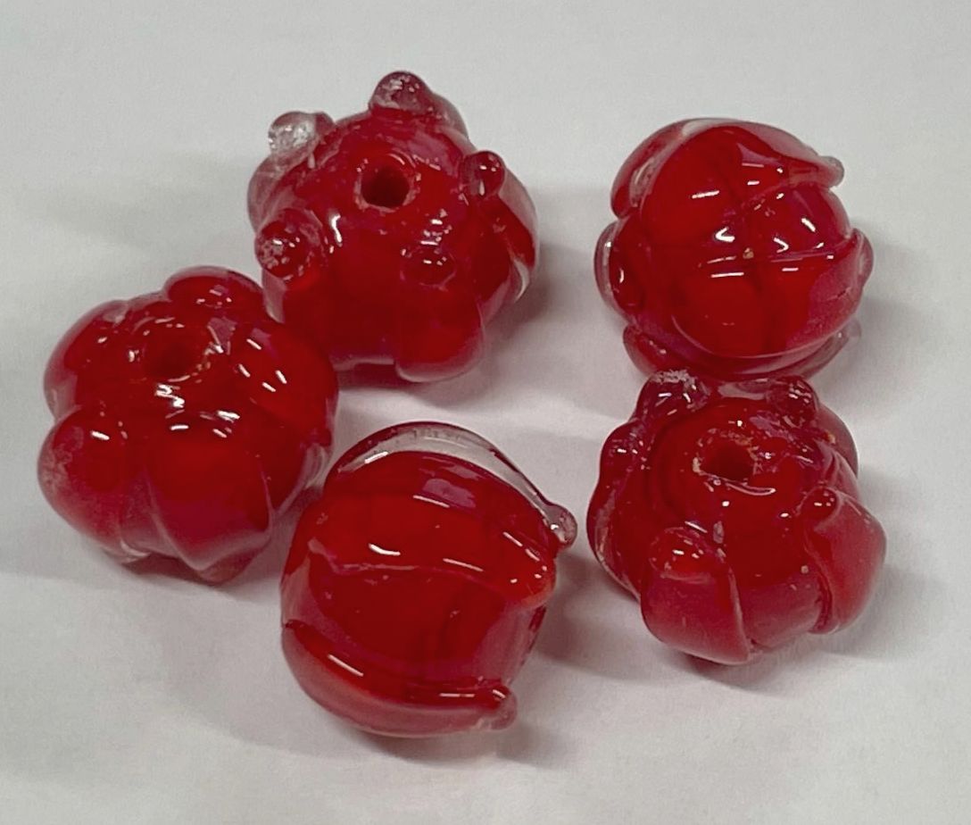 Lily of the Valley Flower Beads, Lampwork Beads, 12mm, 250pcs